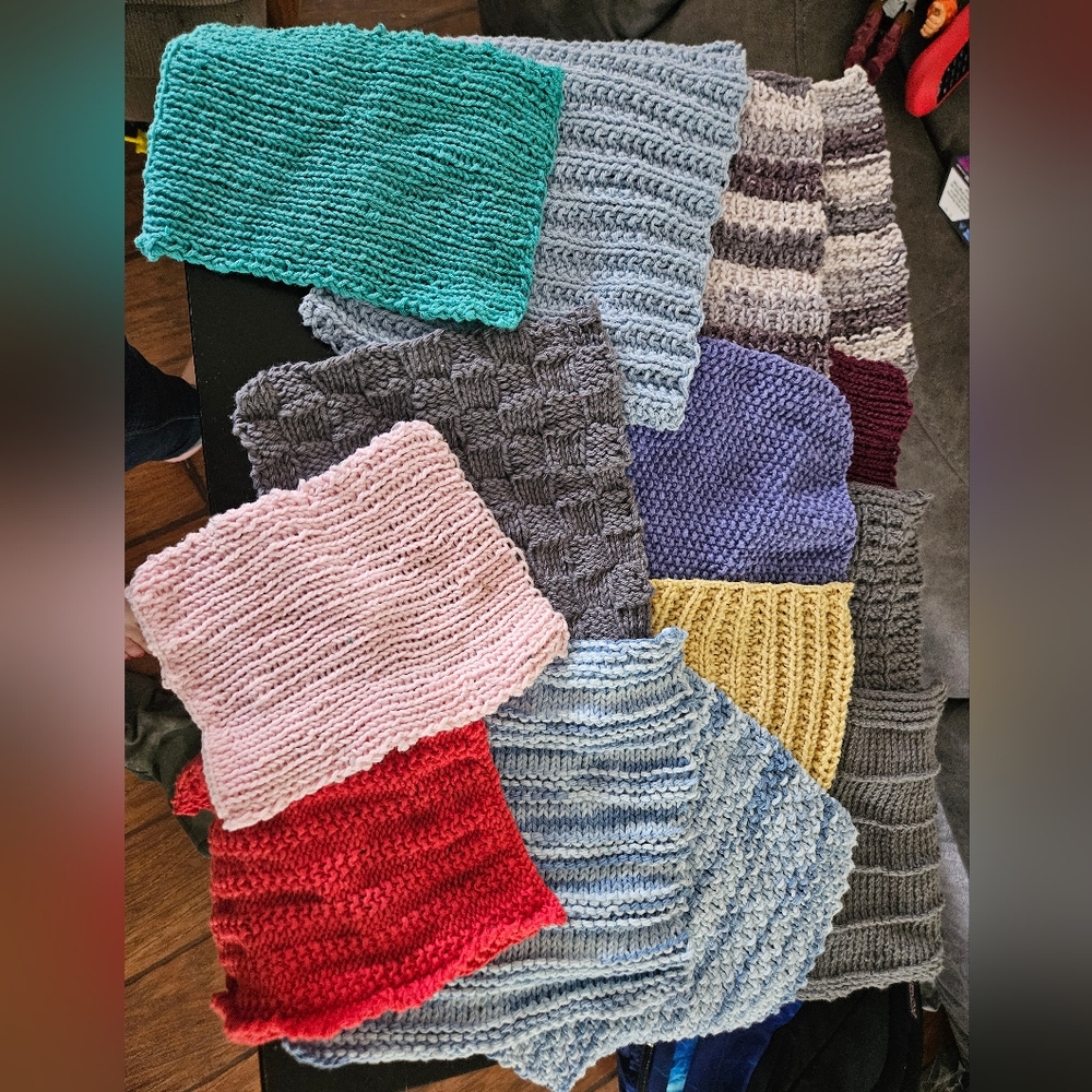 14 handmade dishcloths